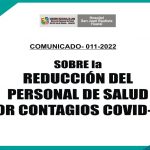 Sobre la reducción deL personal de salud por contagio COVID-19